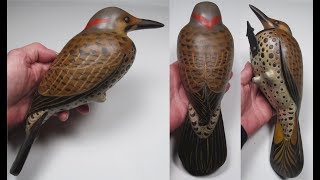 Northern Flicker Decoy Painting Demonstration by Laurie J. McNeil