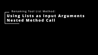 [16] Rename Method (List Based)