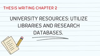 University Resources: Utilize libraries and research databases #research #literaturereview