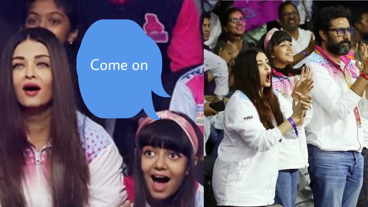 Aishwarya Rai,Aaradhya Bachchan Cheering For Abhishek Bachchan’s Kabadi ...