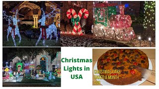 #Vlog | Christmas Cake | Christmas Lights | Telugu Vlogs from USA | VLOGMAS