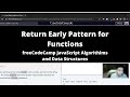 Return Early Pattern for Functions (Basic JavaScript) freeCodeCamp tutorial