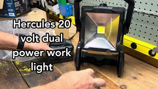 Hercules 20 volt dual power work light - Unboxing