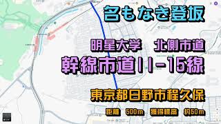 [名もなき] 明星大学北側　幹線市道II-15号線 [激？坂]