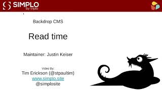 Backdrop CMS Modules: Read time