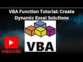 VBA Function Tutorial: Create Dynamic Excel Solutions. #Excel #VBA and #SQL