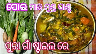 ଗାଁ ଷ୍ଟାଇଲ ରେ ଘରେ ବନାନ୍ତୁ ପୋଇ ମାଛ ମୁଣ୍ଡ ଘାଣ୍ଟ ଘରେ ସମସ୍ତେ ହାତ ଚାଟିକରି ‌ଖାଇବେ/Poi macha ghanta/odia