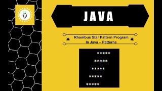 DUMV - Rhombus Star Pattern Program In Java - Using While Loop