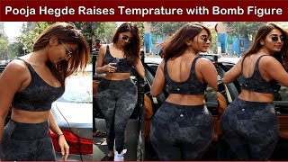 Injured Pooja Hegde 😲 Raises Temprature with Her Skin Tight Gym Outfits...