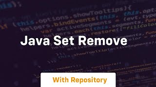 java set remove
