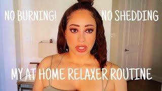 MY SELF RELAXER ROUTINE | RELAXING MY 4C HAIR AT HOME FROM START TO FINISH | AVLON AFFIRM FIBERGUARD