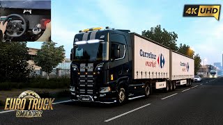 ⁴ᴷ⁶⁰ SCANIA S 770 | DOUBLE TRAILER PALLETS (17t) | Euro Truck Simulator 2 | 4K 60 FPS Gameplay