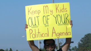 Parents and students protest California's government mandated school closures