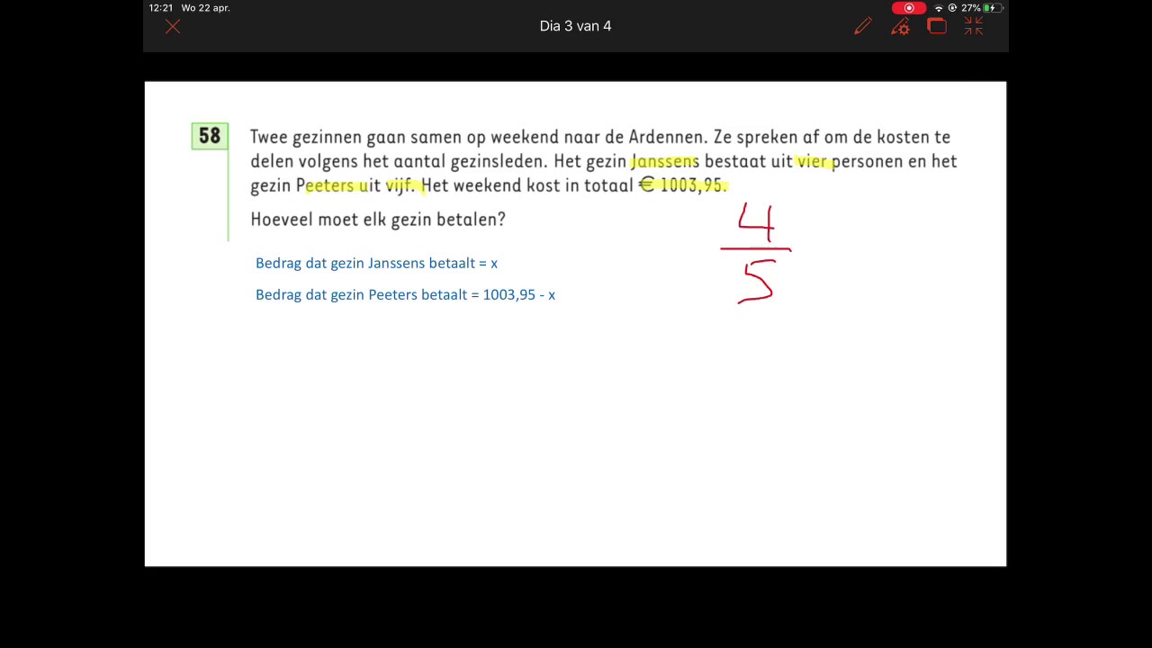 Vraagstukken Oplossen Met Evenredigheden - YouTube