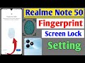 Realme note 50 fingerprint screen lock | fingerprint lock setting in Realme note/fingerprint sensor