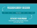 Sticky Navbar on Scroll Up Down Pure JAVASCRIPT | Transparent Header Navbar Show Hide on Scroll
