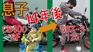 【CB400SF・GSX-S125】ついに息子が免許を取ると言ってくれ嬉しぃ＝！【甲斐犬・柴犬・ヒョウモントカゲモドキ】