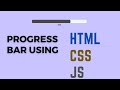 Progress bar using HTML,CSS and JAVASCRIPT  🚀 || ARUN WEB