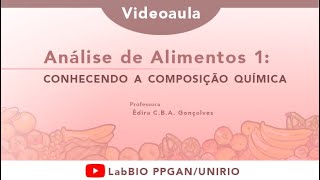 Análise de alimentos 1- Conhecendo a composição química