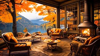 Smooth Jazz Relaxing Music in Cozy Coffee Shop Ambience ☕🍂 Warm Jazz Music for Work, Study, Focus