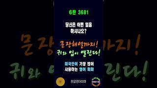 3681번 #미국인이가장많이쓰는영어 #쉬운영어회화 #생활영어회화 #총알영어회화 #여행영어회화 #백번듣고백번말하기 #영어회화문장해설 #영어회화문법해설