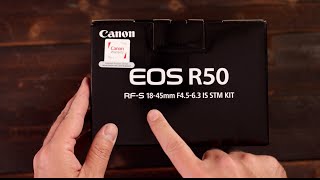 فتح صندوق و اعداد اولي للكامره Canon R50