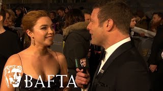 Florence Pugh Red Carpet Interview | EE BAFTA Film Awards 2018