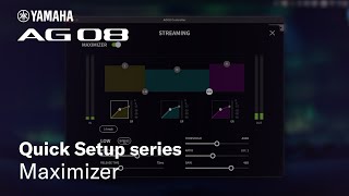 Yamaha AG08 Quick Setup series #5 Maximizer