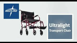 Medline Ultralight Transport Wheelchair with 19” Wide Seat, Folding Transport Chair Review \u0026 Set-up