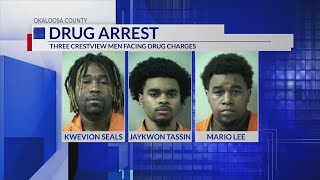 Multi-agency narcotic search warrant leads three Crestview men behind bars