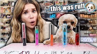 MY PUPPY PICKS MY MAKEUP! Full Face of Surprises...