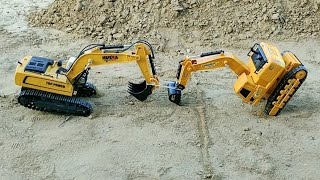 Huina Excavator vs RC JCB | RC JCB Fighting | JCB Toy Remote Control