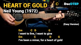 Heart Of Gold - Neil Young (1972) - Easy Guitar Chords Tutorial with Lyrics