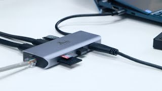 LIONWEI USB C Hub to Dual HDMI Docking Station with Ethernet Port.  Purchase link below.