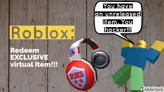 Roblox: Redeeming EXCLUSIVE virtual item!!! + Shoutout to my