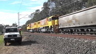 Clyde-EMD 2300 Class power onto the main at Yarrowlea.