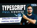 TypeScript Tutorial #39 - Partial, Pick & Omit Utility Types