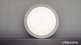 Maxxima 9 in. LED Flush Mount Ceiling Light, 3000K Warm White 1300 Lumens, Dimmable