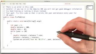 Fix the Error - Intro to Java Programming