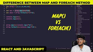Difference between map and foreach method || Map and Foreach method || JavaScript and ReactJS