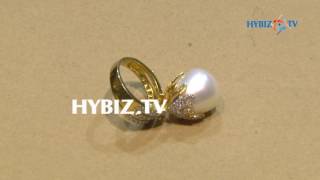 Ring with uneven pearl with diamonds | Sri Jagadamba Pearls And jewellers | hybiz