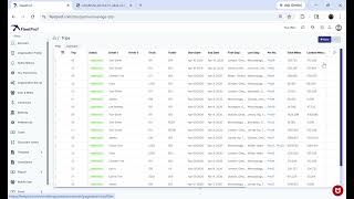 Fleetprof TMS Trucking Dispatch System: Trips and Contracts page