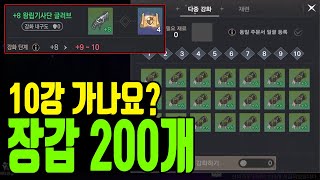 [제노니아] 장갑 200개 강화 미쳤다 / 졸업장갑 만들었습니다