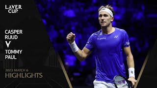 Casper Ruud v Tommy Paul Highlights | Laver Cup 2023 Match 6