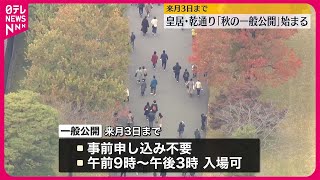 【皇居・乾通り】「秋の一般公開」始まる　来月3日まで