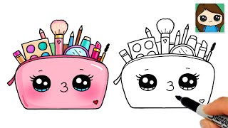 How to Draw a Makeup Beauty Bag Easy Cute 💄