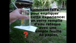 COMMENT CETTE FEUILLE TIENS SOUS CE VERRE REMPLIE D'EAU?