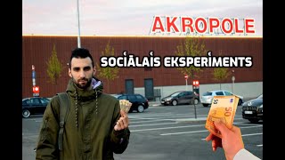 Izmetu 50€ | Meitene Palika Traka Naudas Dēļ | Akropole | Sociālais Eksperiments