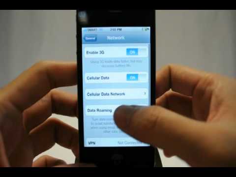 iPhone 4: Turning off / on data roaming services iPhone 4: Turning off / on data roaming services