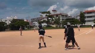 東風平中野球部　20170910　城北戦　中村　よ　アウト